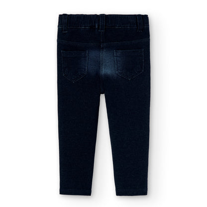 Boboli Girls Fleece Denim Trousers