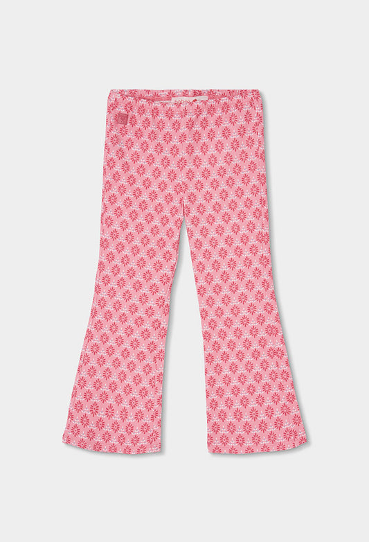 Boboli Girls Pink Pattern Flared Leggings