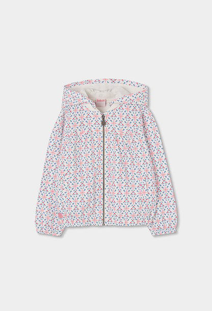Boboli Girls Pattern Zip Up Jacket