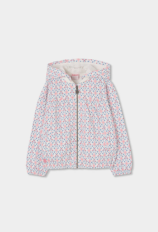 Boboli Girls Pattern Zip Up Jacket