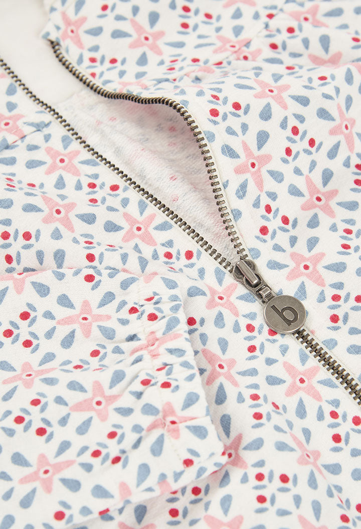 Boboli Girls Pattern Zip Up Jacket