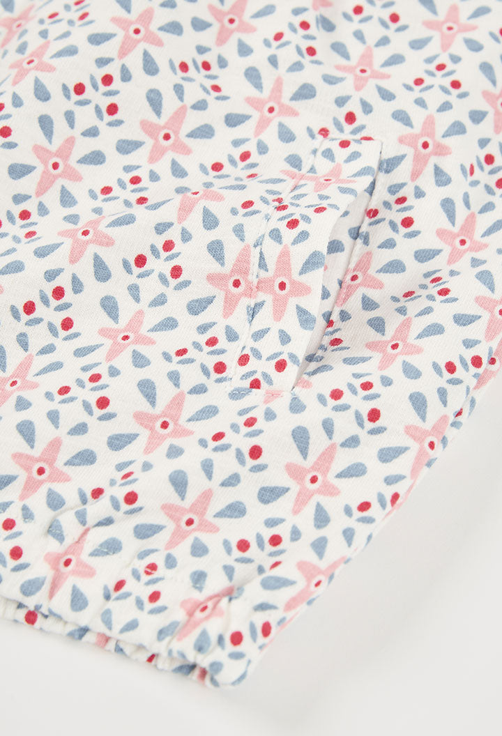 Boboli Girls Pattern Zip Up Jacket