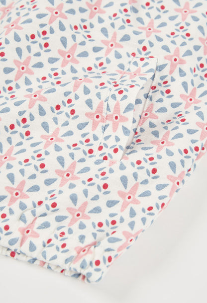 Boboli Girls Pattern Zip Up Jacket