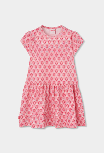 Boboli Girls Summer Pink Printed Dress