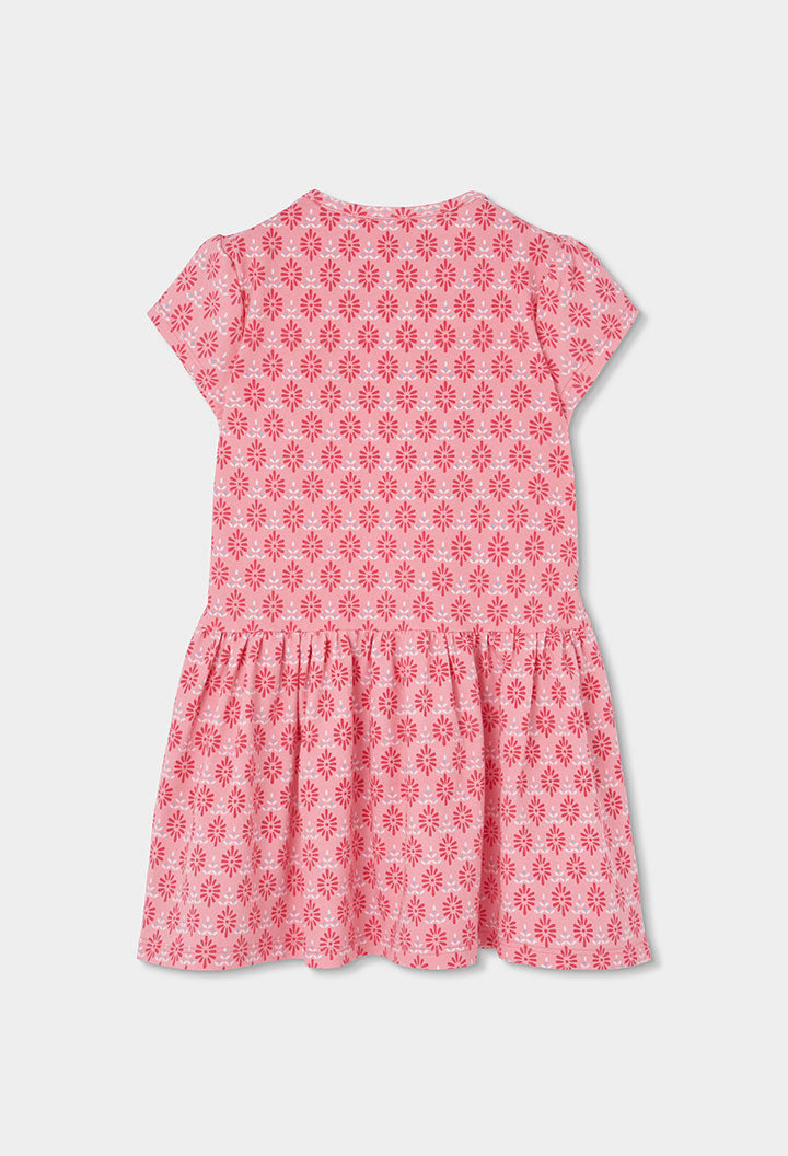 Boboli Girls Summer Pink Printed Dress