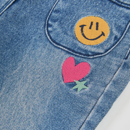Boboli Girls Blue Denim Trousers