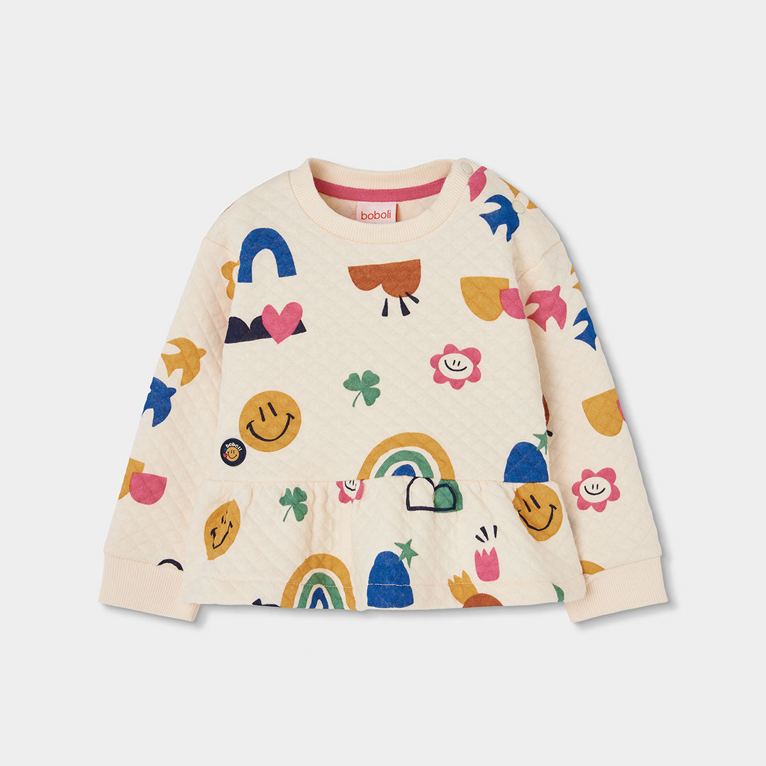 Boboli Girls Sweatshirt with Printed Design