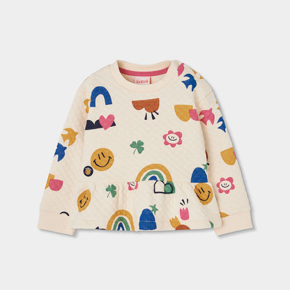 Boboli Girls Sweatshirt with Printed Design