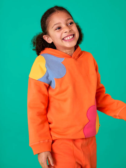 Frugi Girls Brady Flower Colour Block Hoodie