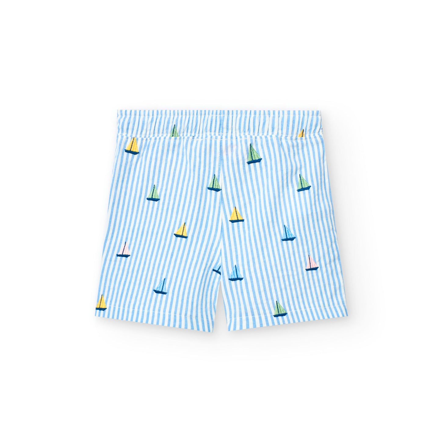 Boboli Boys Sail Boat Striped Shorts