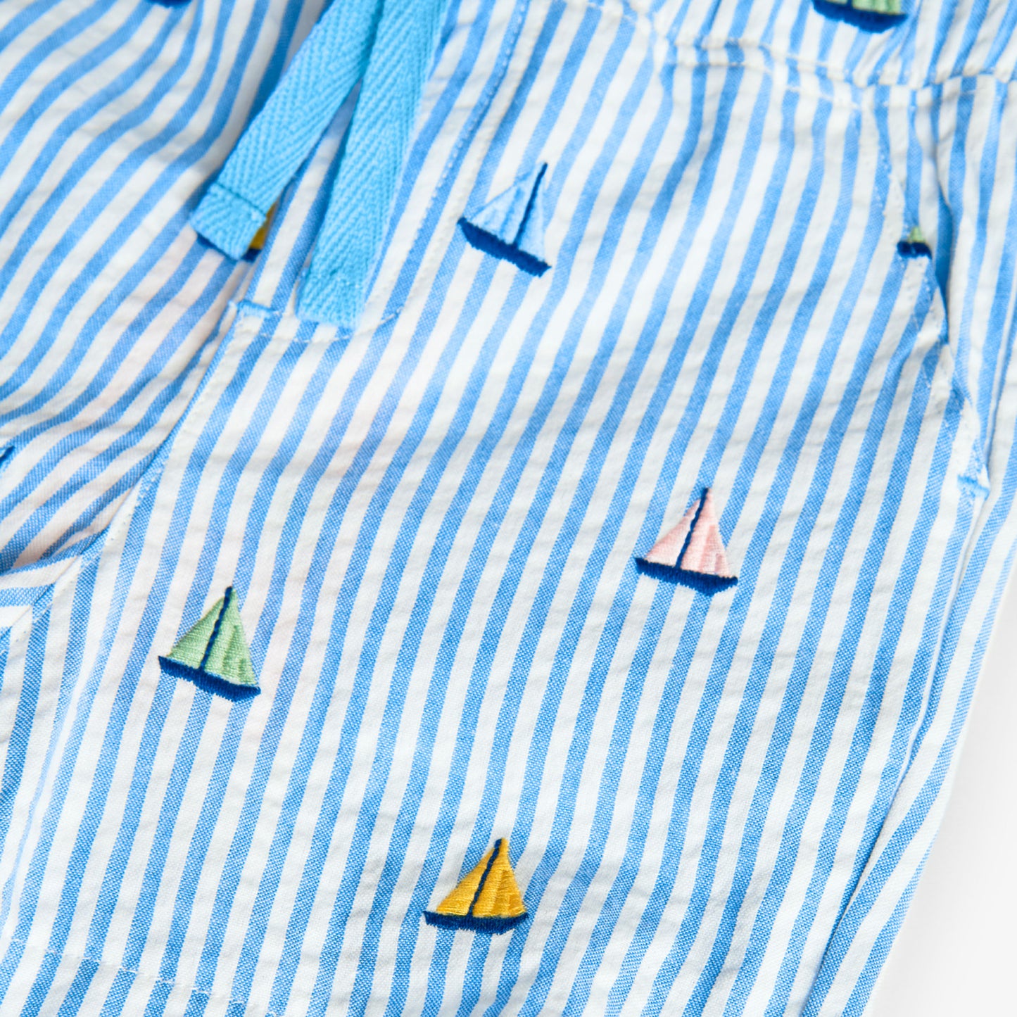 Boboli Boys Sail Boat Striped Shorts