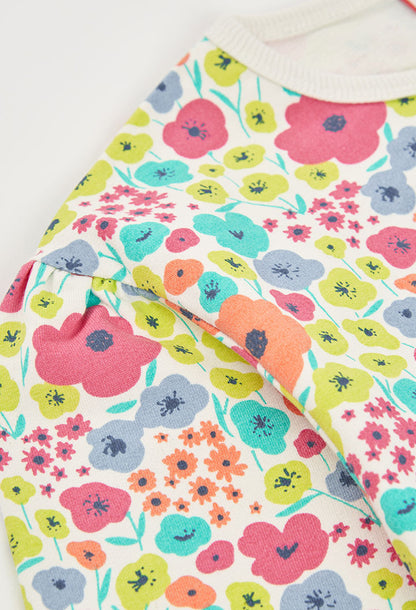 Boboli Girls Long Sleeve Colourful Floral Fleece Sweatshirt