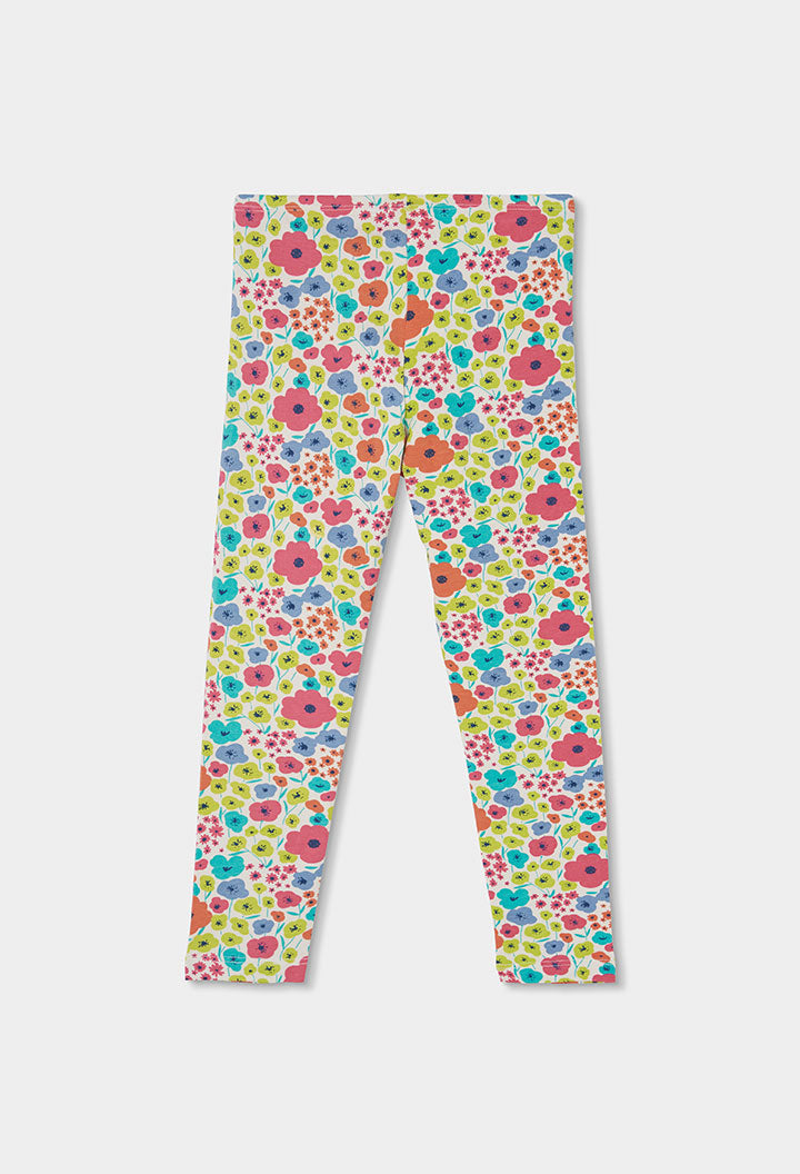 Boboli Girls Stretch Floral Leggings
