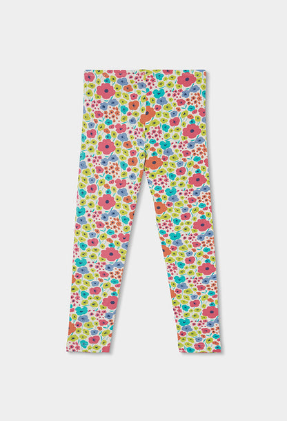 Boboli Girls Stretch Floral Leggings