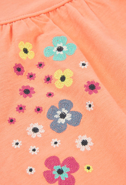 Boboli Girls Summer Coral Printed Dress