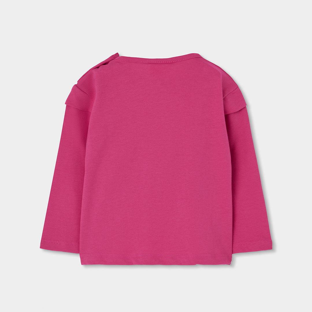 Boboli Girls Long Sleeve Fuchsia T-shirt