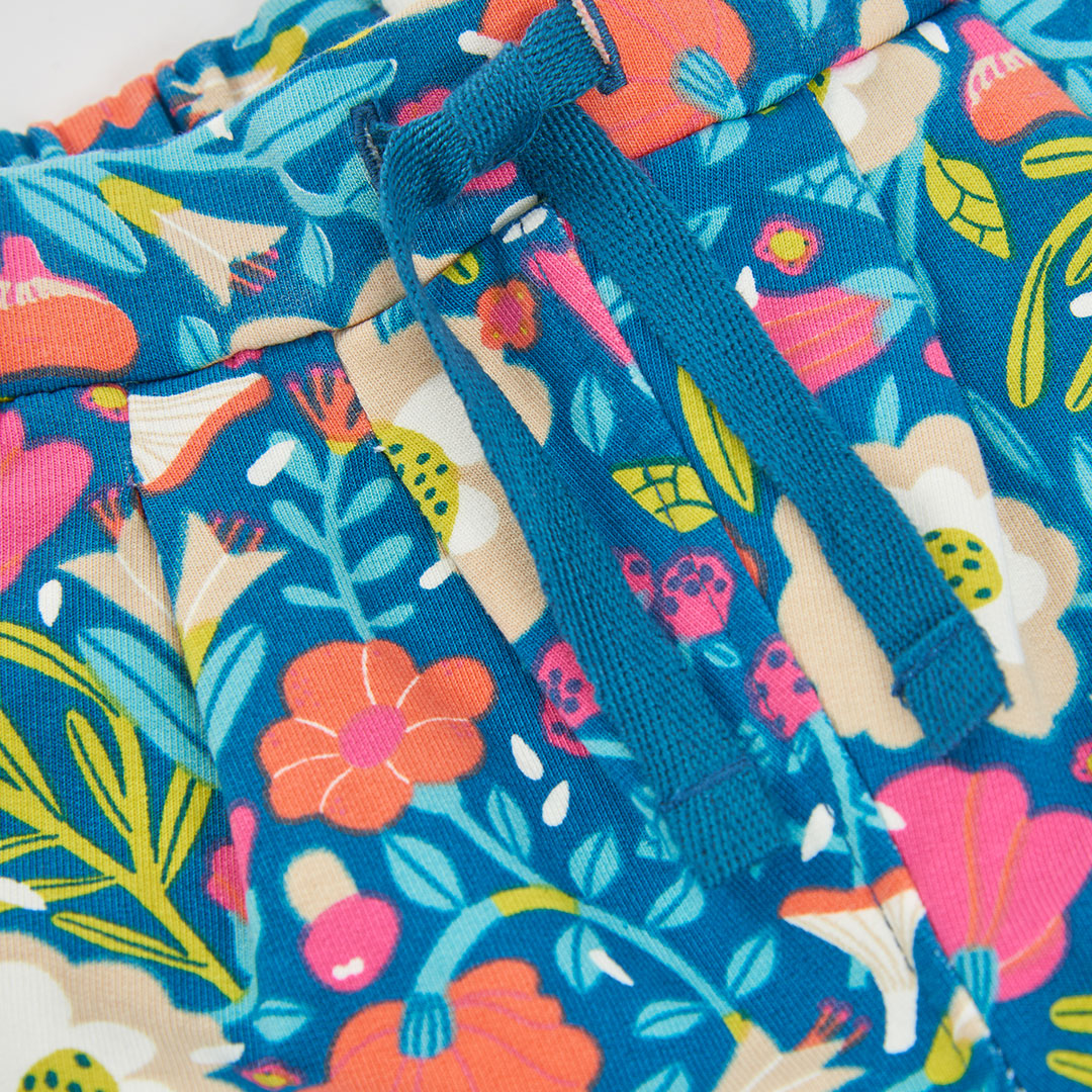 Boboli Girls Fleece Floral Print Trousers