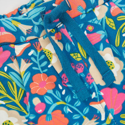 Boboli Girls Fleece Floral Print Trousers