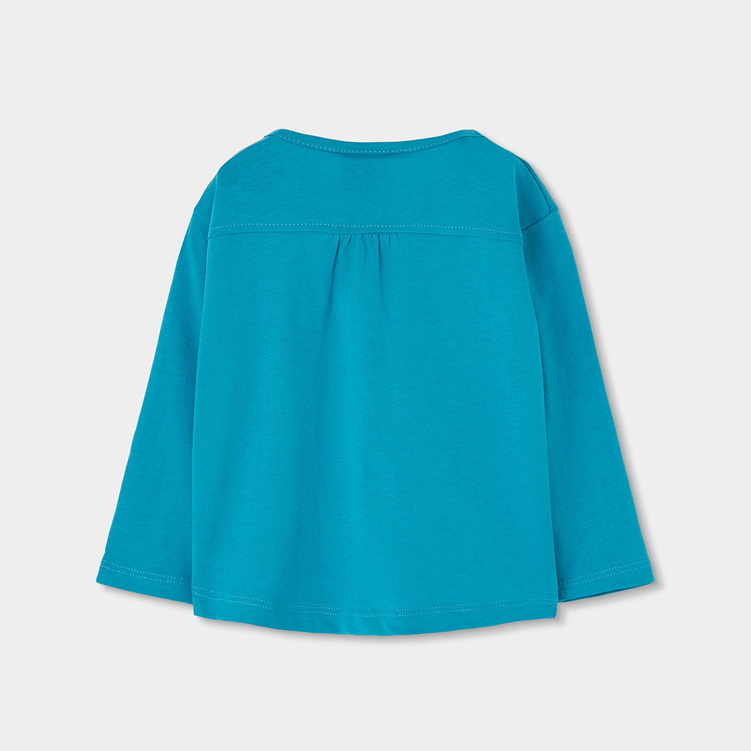 Boboli Girls Blue Long Sleeve T-shirt