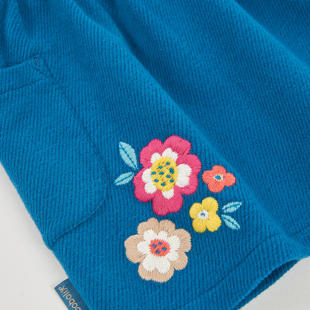 Boboli Girls Twill Knit Dress