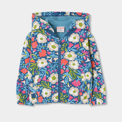 Boboli Girls Fleece Floral Print Jacket