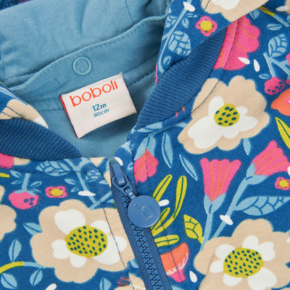 Boboli Girls Fleece Floral Print Jacket