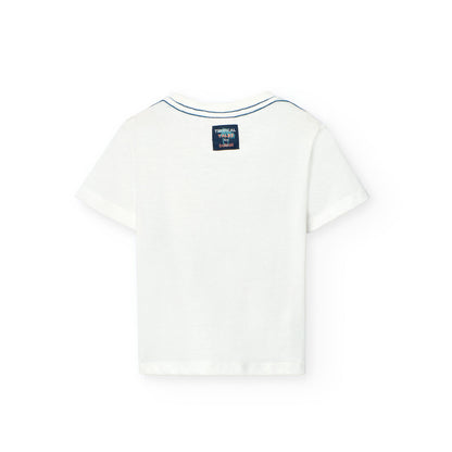 Boboli Boys White Tropical Short Sleeve T-Shirt