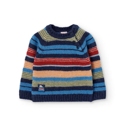 Boboli Boys Knit Striped Jumper