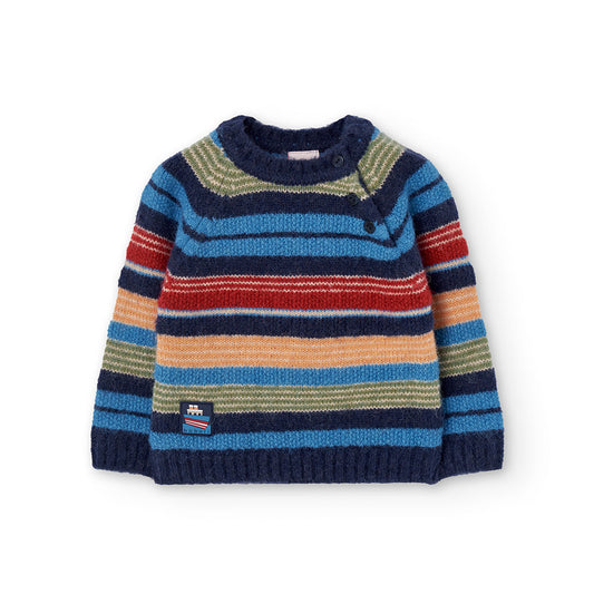 Boboli Boys Knit Striped Jumper