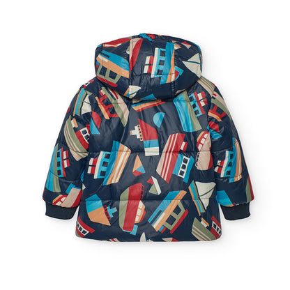 Boboli Boys Reversible Boat Padded Coat