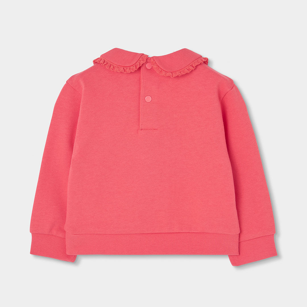 Boboli Girls Long Sleeve Strawberry Fleece Sweatshirt