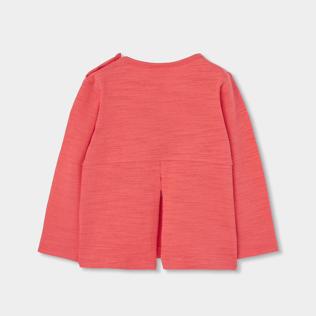 Boboli Girls Long Sleeve T-shirt Coral