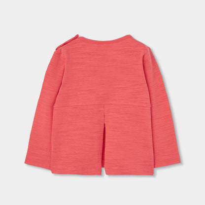 Boboli Girls Long Sleeve T-shirt Coral