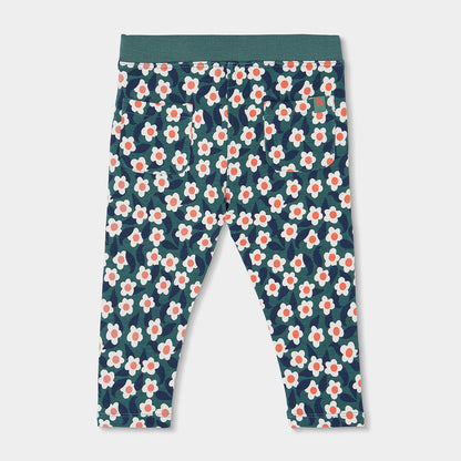 Boboli Girls Fleece Floral Print Trousers