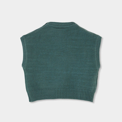 Boboli Girls Flower Knitwear Vest