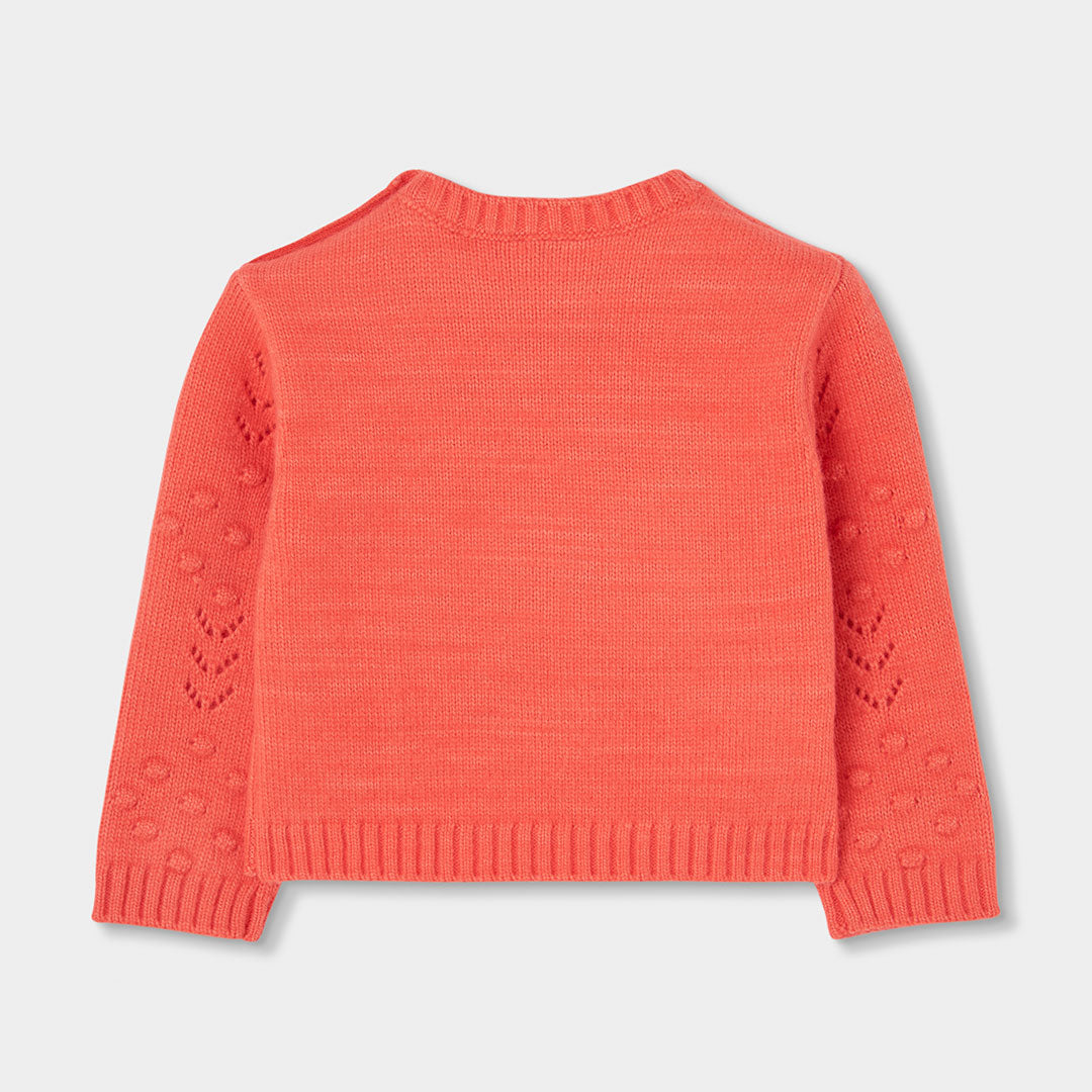 Boboli Girls Long Sleeve Coral Jumper