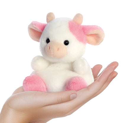 Palm Pals Belle Strawberry Cow Plush Character 5"