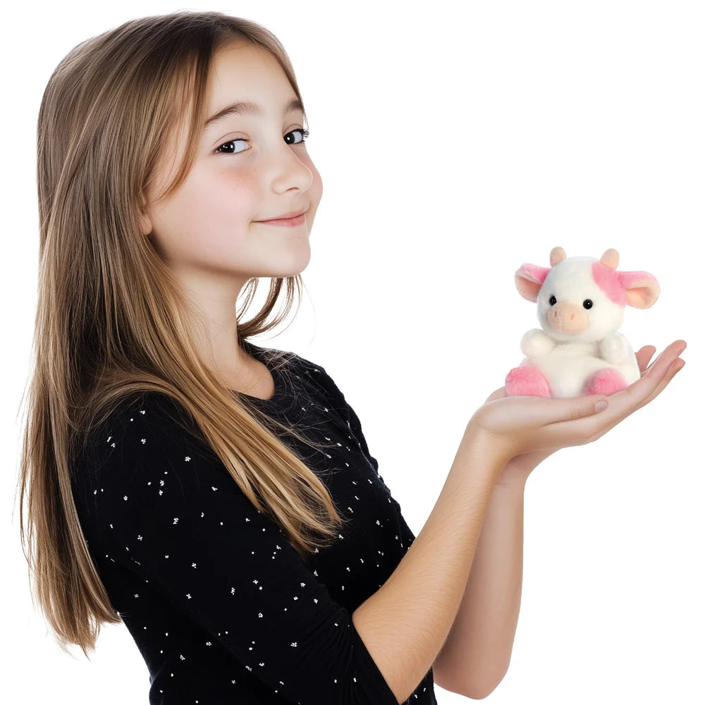 Palm Pals Belle Strawberry Cow Plush Character 5"