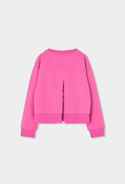 Boboli Girls Long Sleeve Fuchsia Fleece Sweatshirt