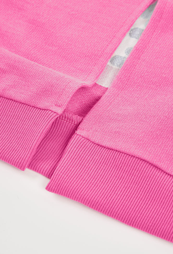 Boboli Girls Long Sleeve Fuchsia Fleece Sweatshirt