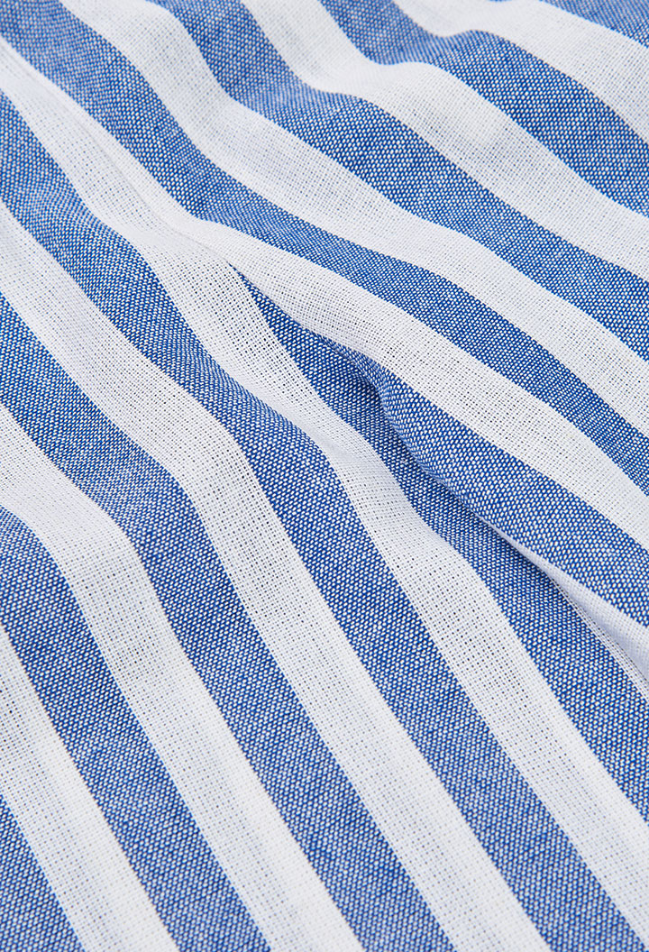 Boboli Girls Blue Stripe Linen Trousers