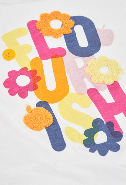 Boboli Girls Flowers Long Sleeve Top