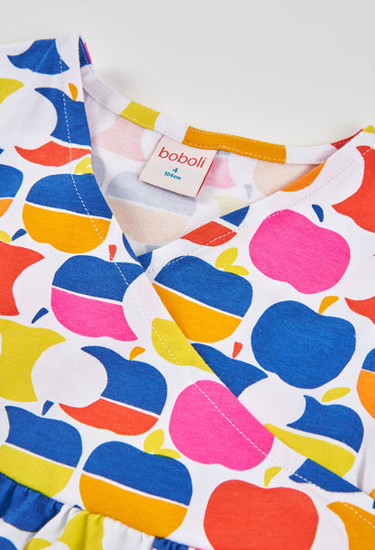 Boboli Girls Summer Apples Printed Dress