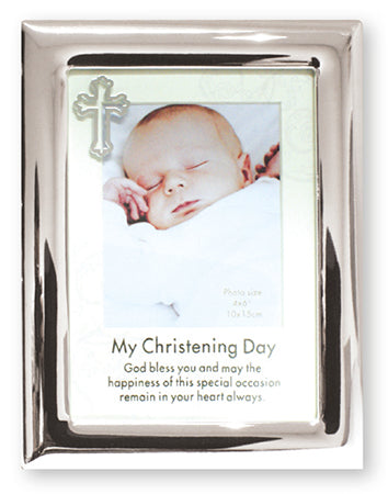 Silver Plated christening Photo Frame