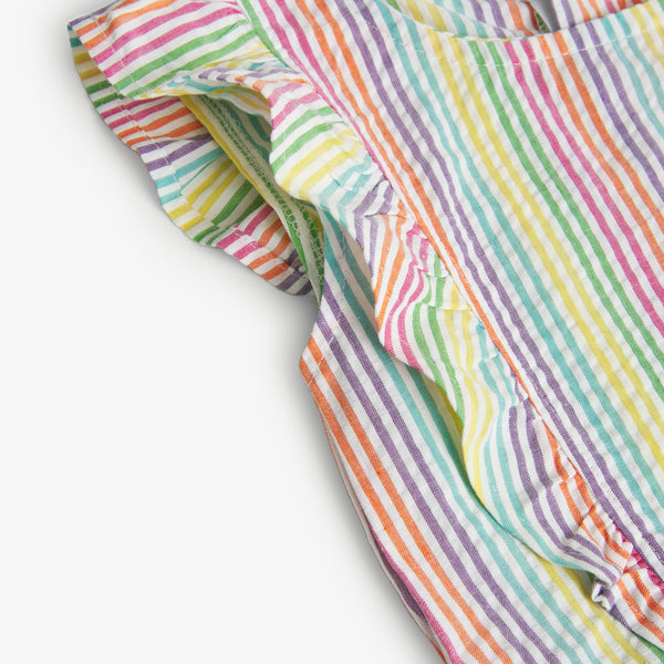 Boboli Multicolour Striped Cotton Dress