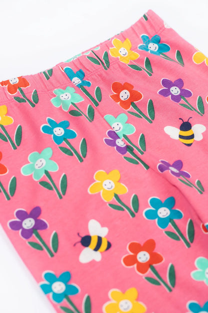 Frugi Girls Libby Tulip Fun Flowers Printed Leggings