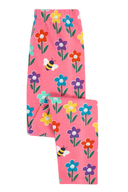 Frugi Girls Libby Tulip Fun Flowers Printed Leggings