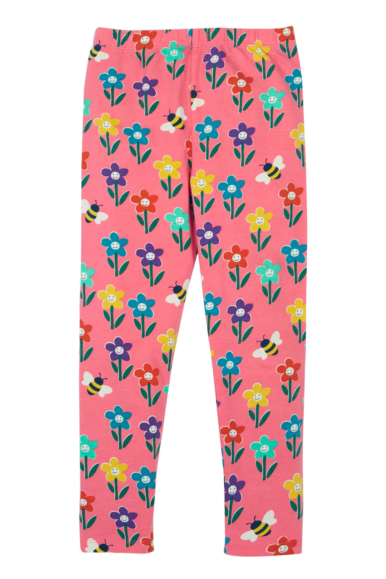 Frugi Girls Libby Tulip Fun Flowers Printed Leggings