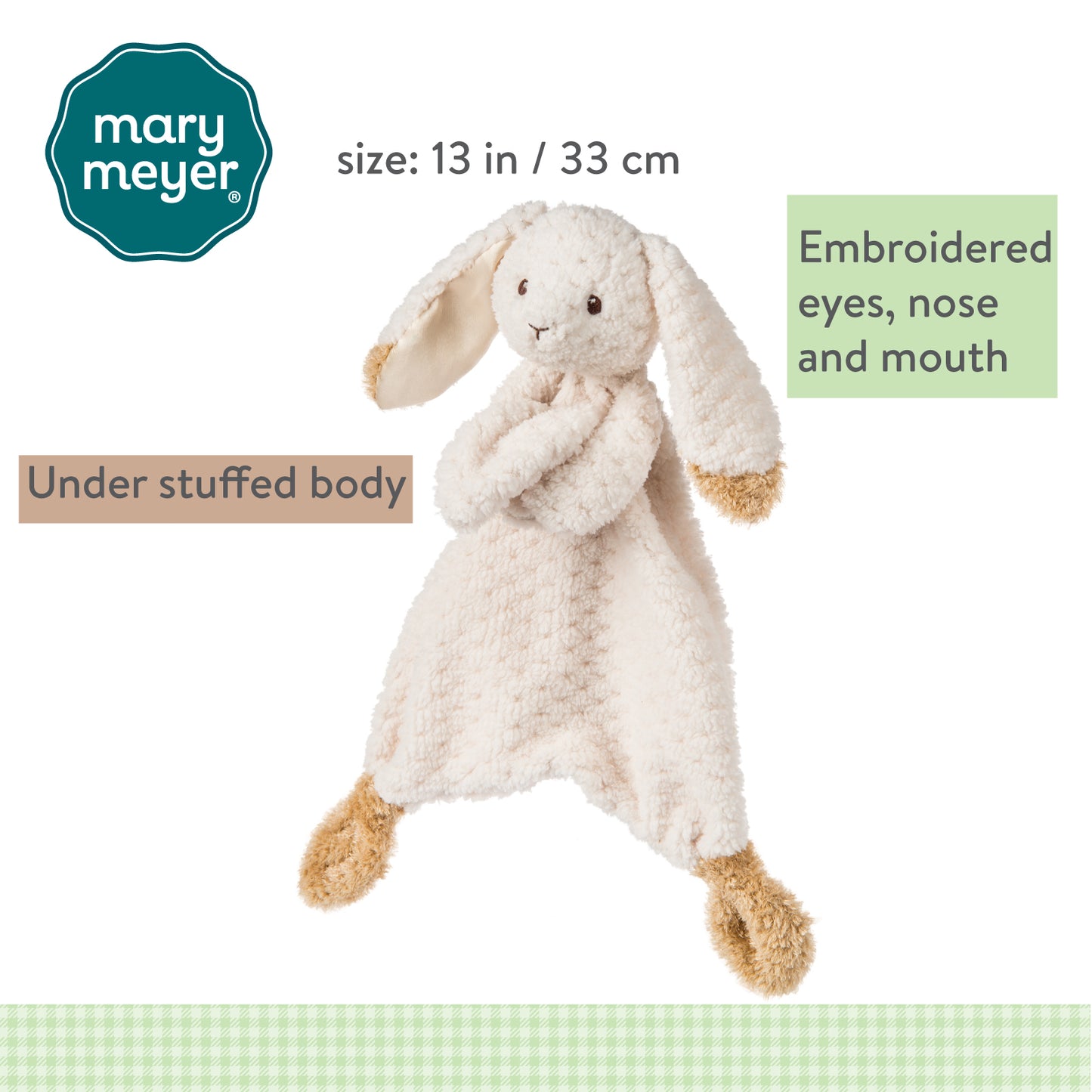 Mary Meyer Oatmeal Bunny Lovey – 10×13″