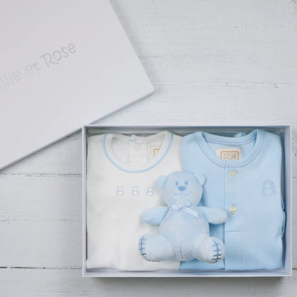 Emile et Rose Truman Blue Baby Boys Gift Set